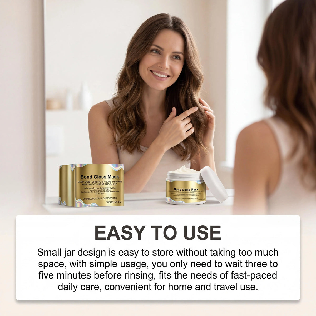 Bond Gloss Deep Conditioning Hair Mask Repair Dry Dull Damaged Hair Strengthen Hair Roots Boost Shine Nourish Scalp Conditioner