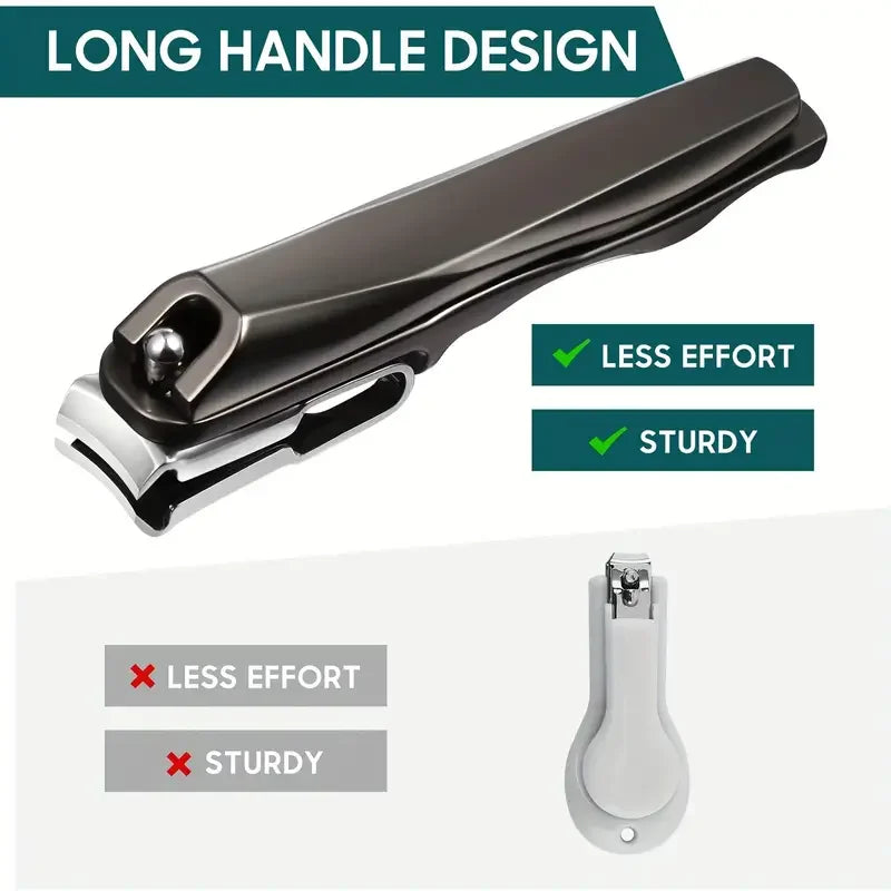 360 Degree Rotary Fingernail And Toenail Clipper With Long Handle Ultra Sharp Heavy Duty Large Toe Nail Clippers For Thick Nails