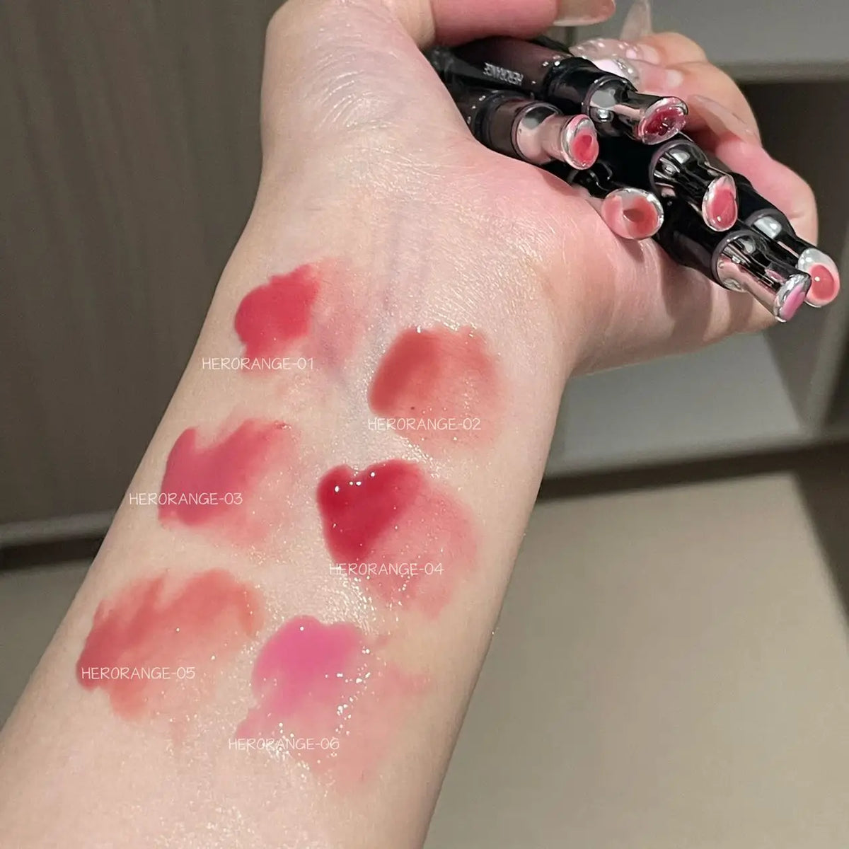 Herorange Hydrating Glossy Lip Gloss Long Lasting Brightening Create Plump Lips for Daily Date