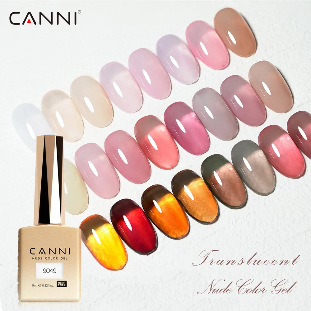 CANNI 9ml Gel Nail Polish 144Colors HEMA/TPO FREE Gorgeous Color Full Coverage Soak Off UV LED Semi Permanent Gel Varnish  Nails
