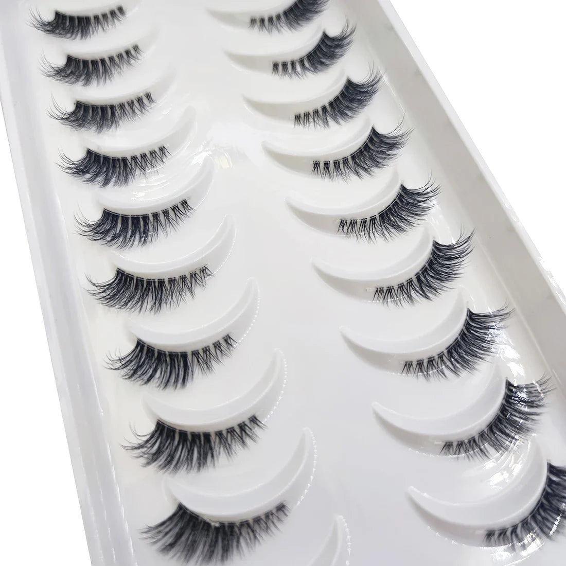 20 Style 10 Pairs Natural 3d Mink Lashes Soft False Eyelashes Cross Messy Dense Eye Lashes Extension Makeup Faux Cils Maquillaje