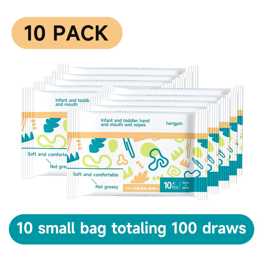 Baby Hand Face Wipes Fragrance-free Soft Thickened 100% Cotton Face Towel Make Disposable Wet Wipes For Hand Mouth Cleaning