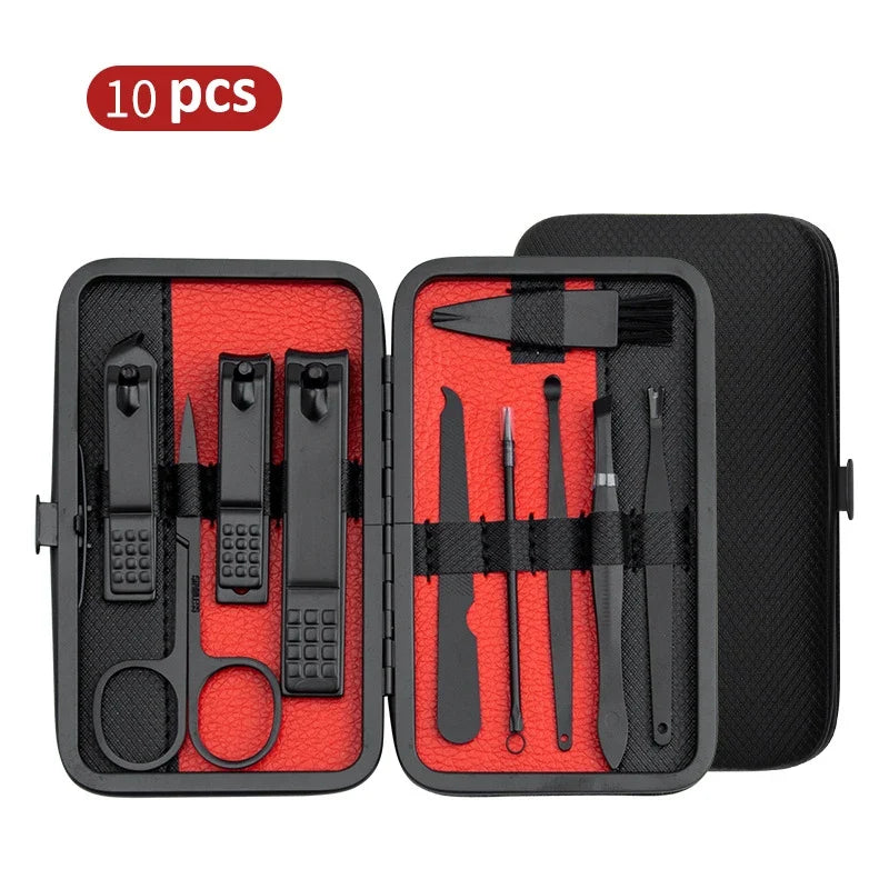 10/15/25Pcs Professional Manicure Set Stainless Steel Nail Clippers Set Idea Packing Manicure Kits Scissors Makeup