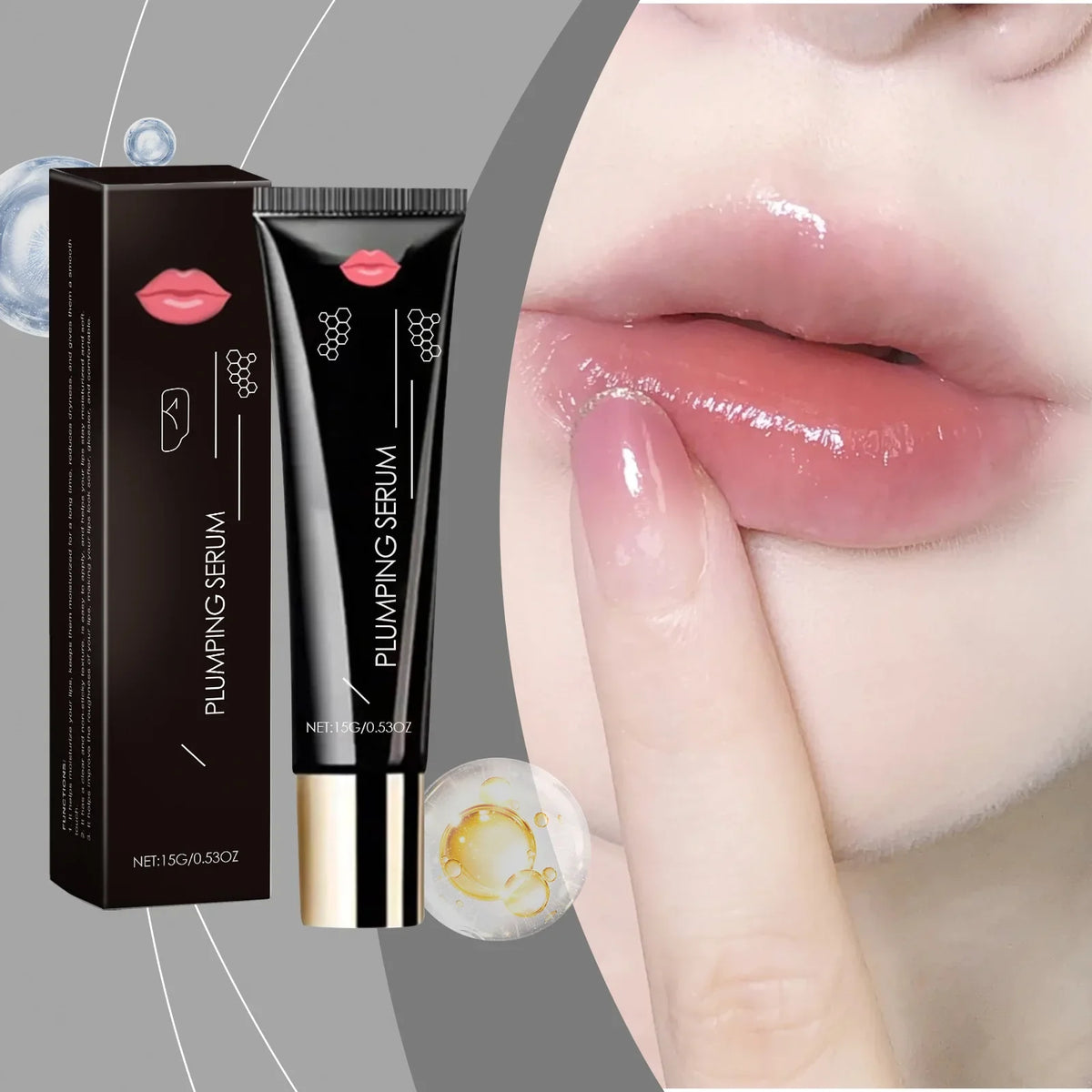 15g Plumping Lip Serum Volumising Increase Lip Elasticity Gloss Reduce Fine Lines Moisturizing Nourishing Sexy Lip Care Product