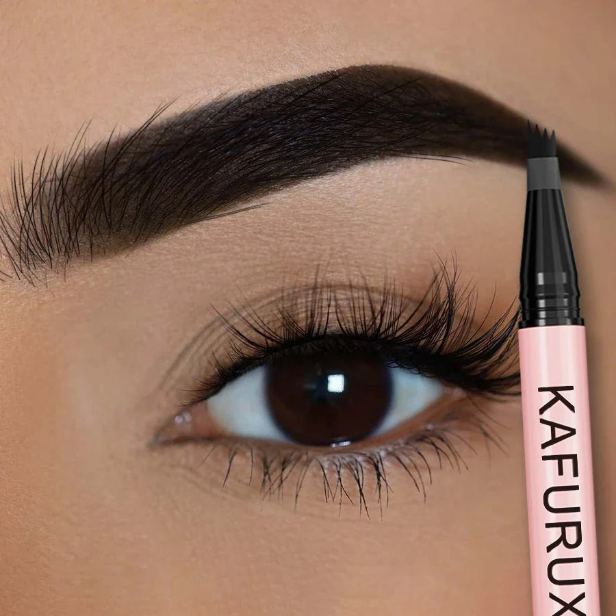 1PC 4 Point Eyebrow Pencil Pen Makeup Waterproof Liquid Eyebrow  Long Lasting Cosmetic Fine Sketch Liquid Eye Brow Tatto Pencil