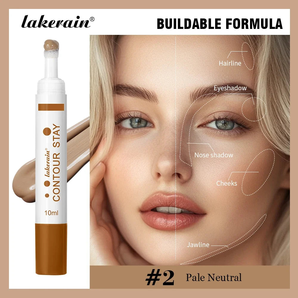6 Colors Liquid Contour Long Wear Bronzer Cream Contour Makeup Long Lasting Nourishing Hydrating Face Contour 6 Colors