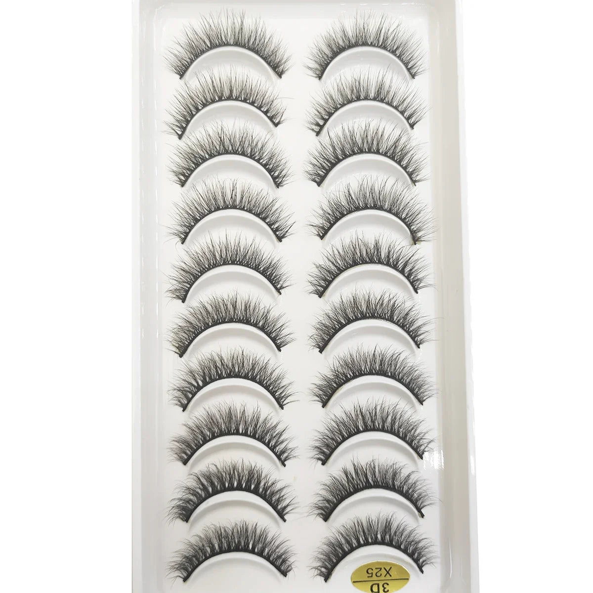 20 Style 10 Pairs Natural 3d Mink Lashes Soft False Eyelashes Cross Messy Dense Eye Lashes Extension Makeup Faux Cils Maquillaje