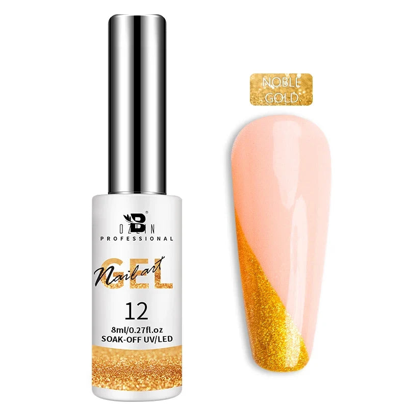 AWStorG 5ML Super Silver Metallic Gel Nail Polish Metal Effect Painting Gel Chromes Varnis Semi Permanent for Nail DIY