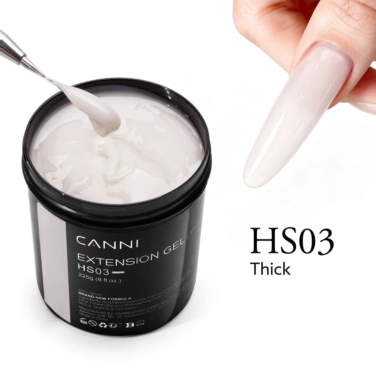 CANNI Brand 225g Extension French Acrylic Gel Soak Off LED Camouflage Color Hard Jelly Fast Dry Nail Building Extend Gum Gel