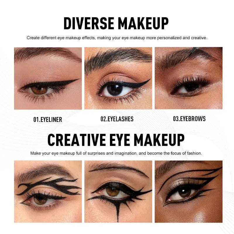 5PCS/Set 0.1mm Liquid Eyeliner Eyebrow Pencil - Anti-sweat, Anti-fouling, Lightweight, Quick-drying, Suitable for All Skin Types