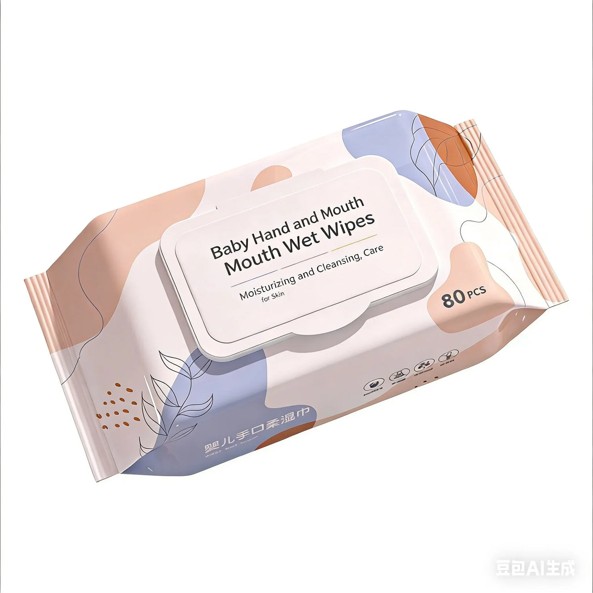 80 Counts Large Baby Hand & Mouth Wipes with Lid, Extra Thick & Soft for Newborns