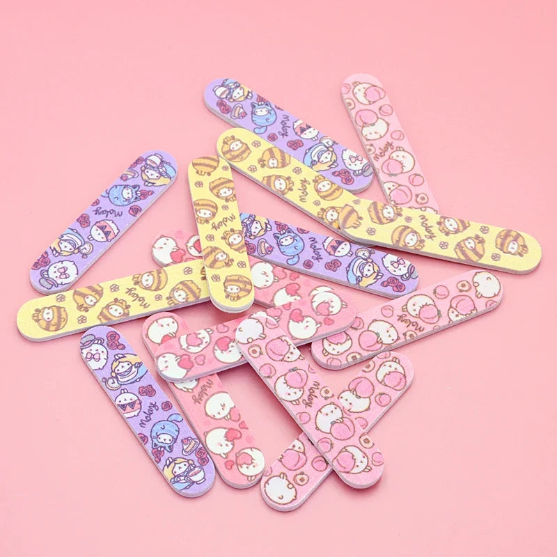 5/10Pcs/Lot Mini Nail Files Professional Material Nails Double Sided Plastic Pedicure Manicure Buffing Polishing Beautiful Tools