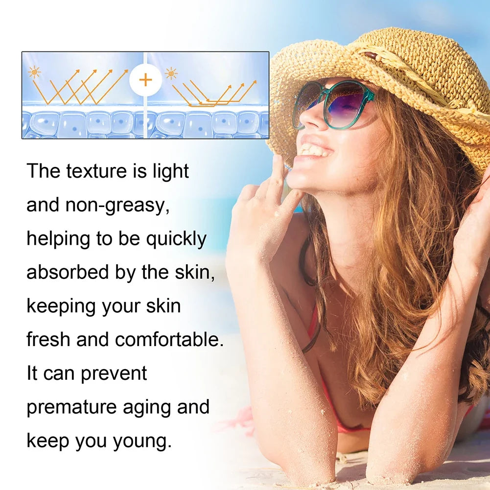 50g Sunscreen SPF100 Whitening Sun Cream for Face Body Oil-control Bleaching Face Moisturizer Sunblock Skin Protective Cream
