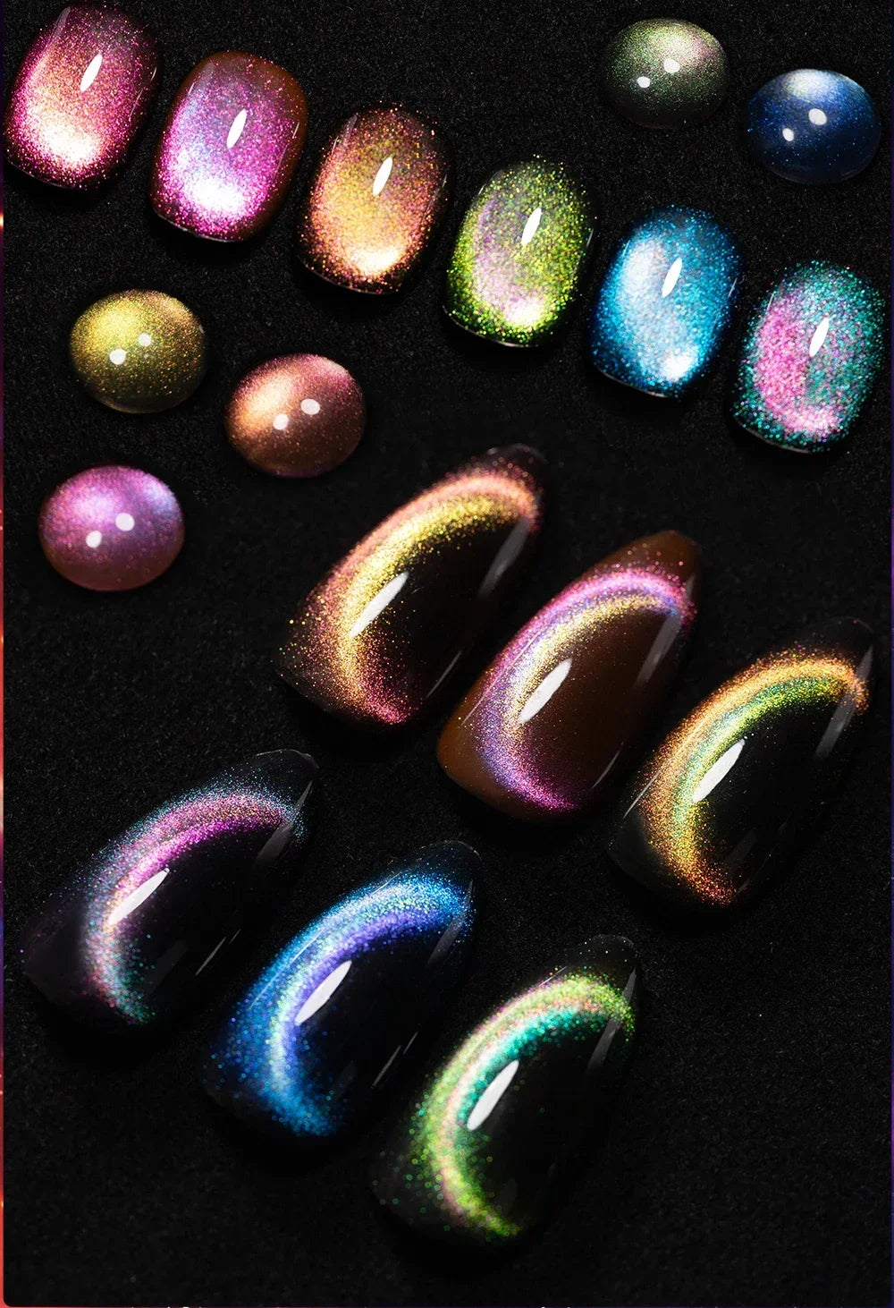 7.5ML Aurora Starlit Cat Eye Gel Nail Polish Rainbow Glitter Galaxy Cat Magnetic Nail Art Gel Soak Off UV Semi-Permanent Varnish