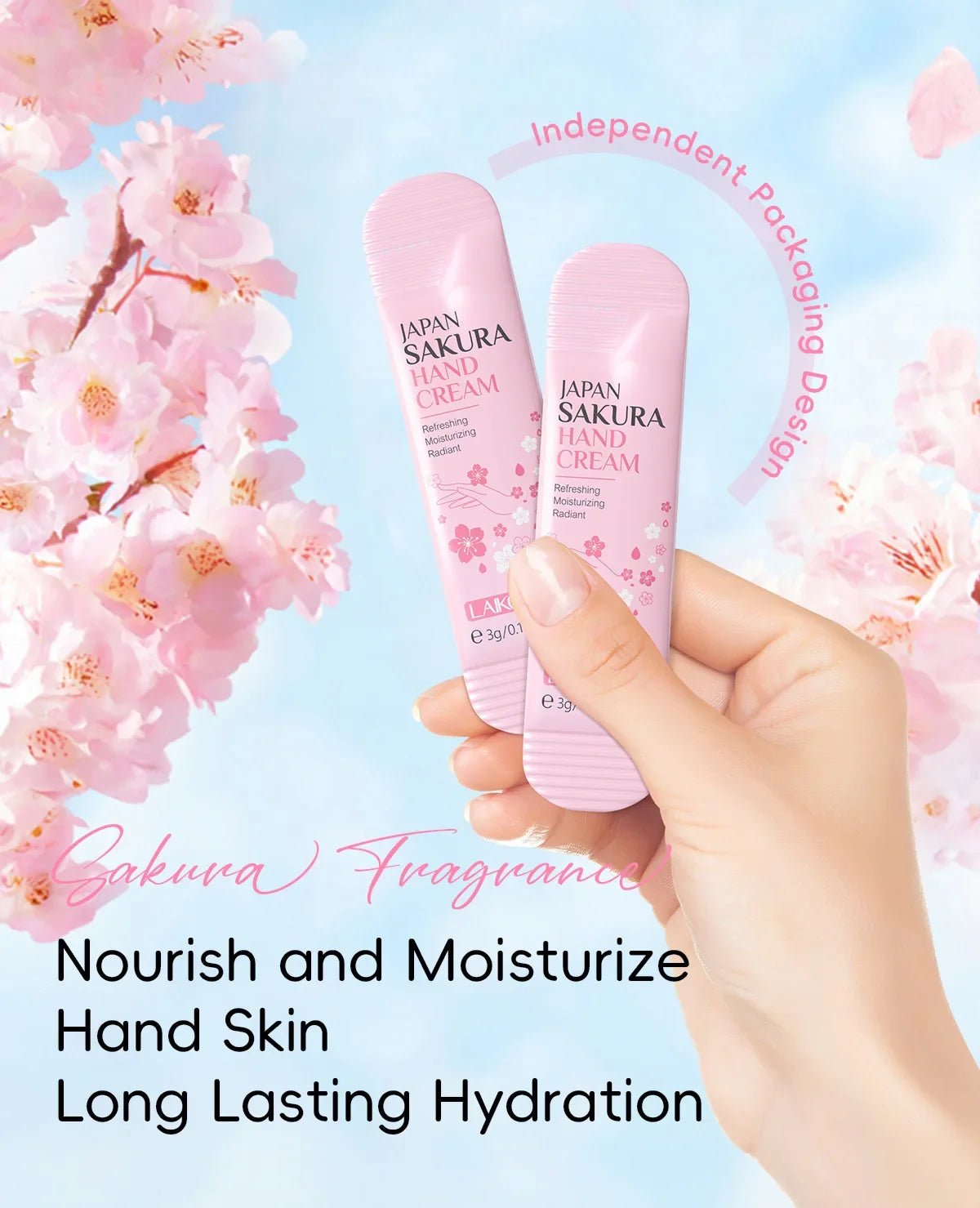 7pcs Collagen Sakura Hand Cream Skin Soften Nourish Care Deep Cracked Repair Beauty Products Girl Moisturizing Hand Skin