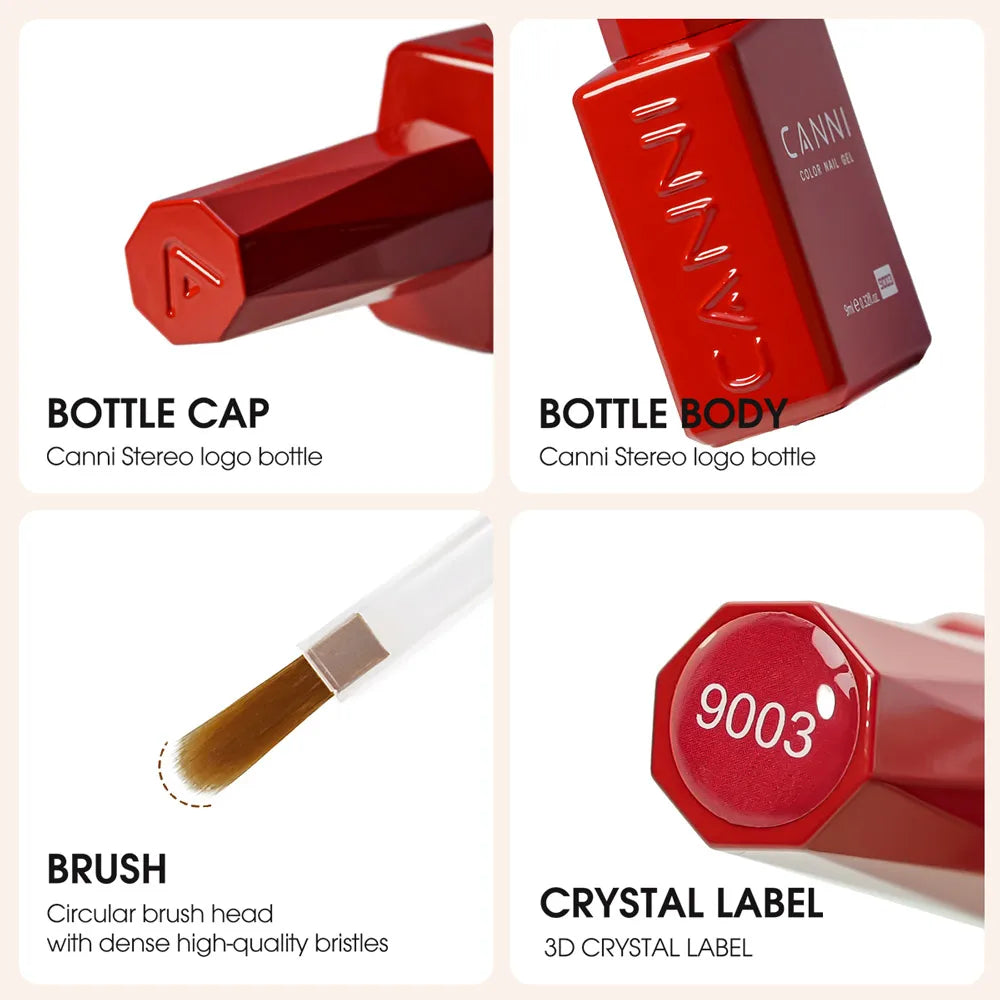 CANNI Super Glossy Diamond Nowipe Top Coat 9ml HEMA FREE Nail Gel Polish Soak Off UV LED Semi Permanent Long Wear Top Coat