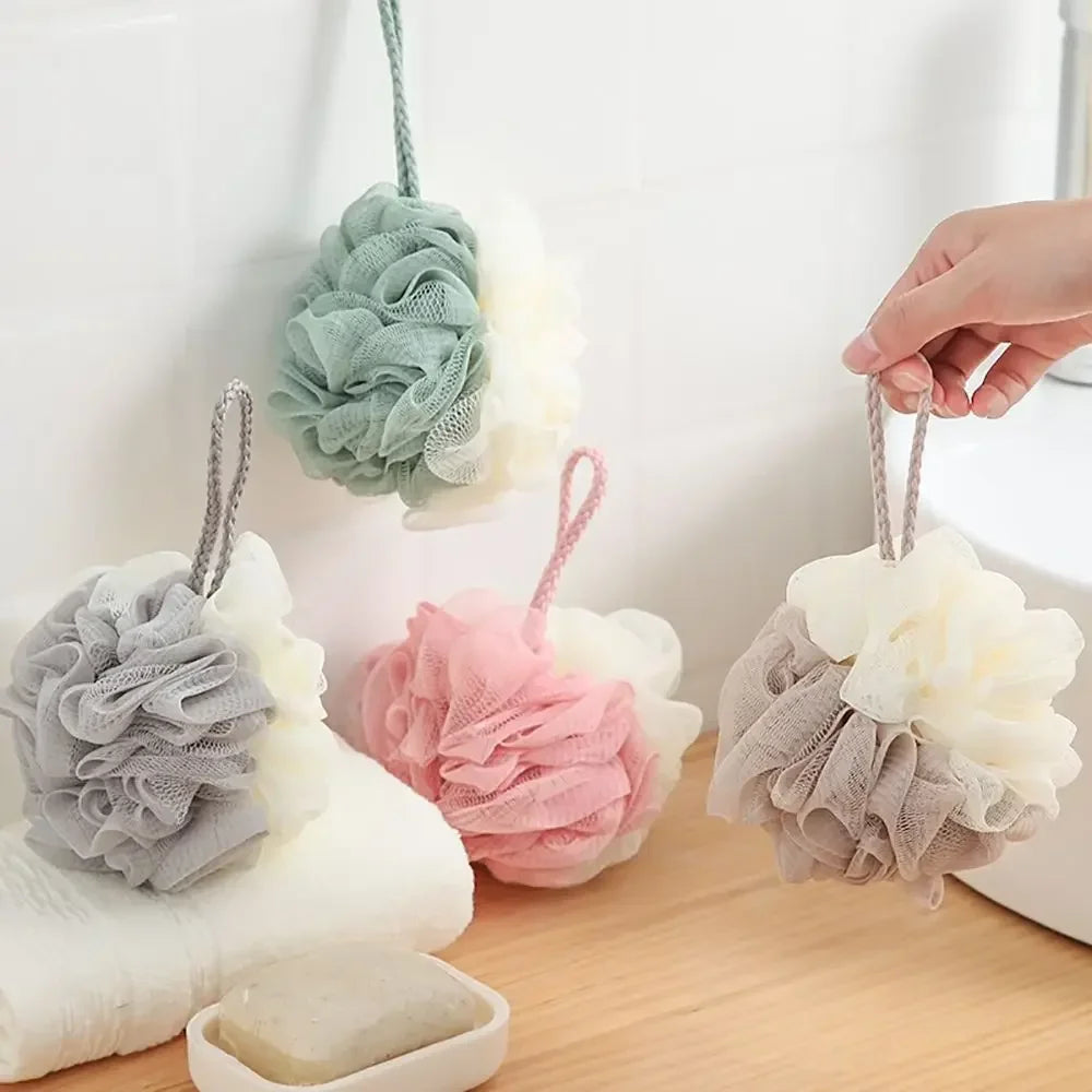 Exfoliating Shower Mesh Sponge Foaming Bath Ball Soft Body Scrub Back Cleaner Bath Accessories