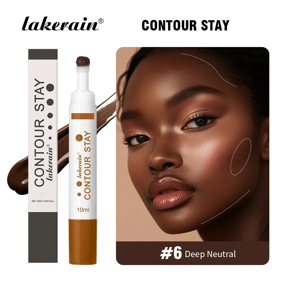 6 Colors Liquid Contour Long Wear Bronzer Cream Contour Makeup Long Lasting Nourishing Hydrating Face Contour 6 Colors