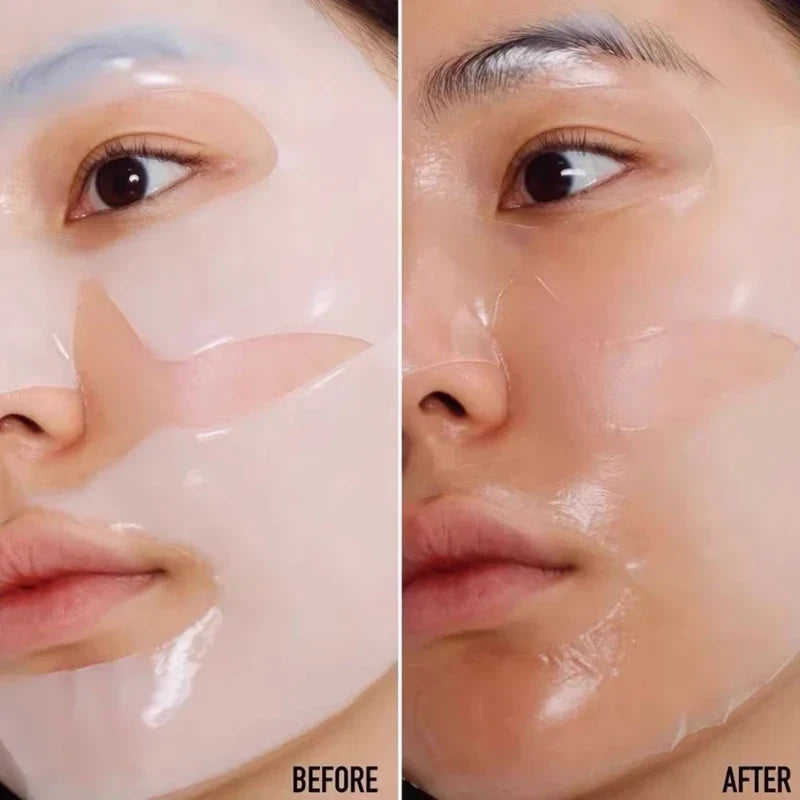 10pcs Korean Collagen Anti Wrinkle Facial Mask  Fade Fine Lines Anti Aging Firm Skin Moisturizing Brightening Skincare Mask