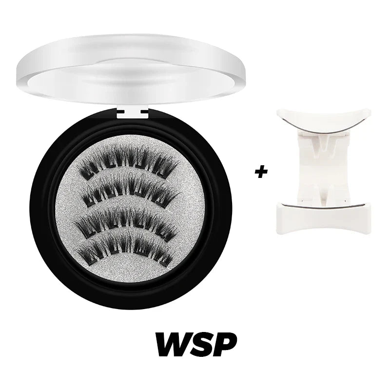 DINGSEN 1 Set Magnetic Eyelashes 3D Natural False Eyelashes Reusable Magnet Clip Set Lashes Extension Makeup Tweezers Lash Set