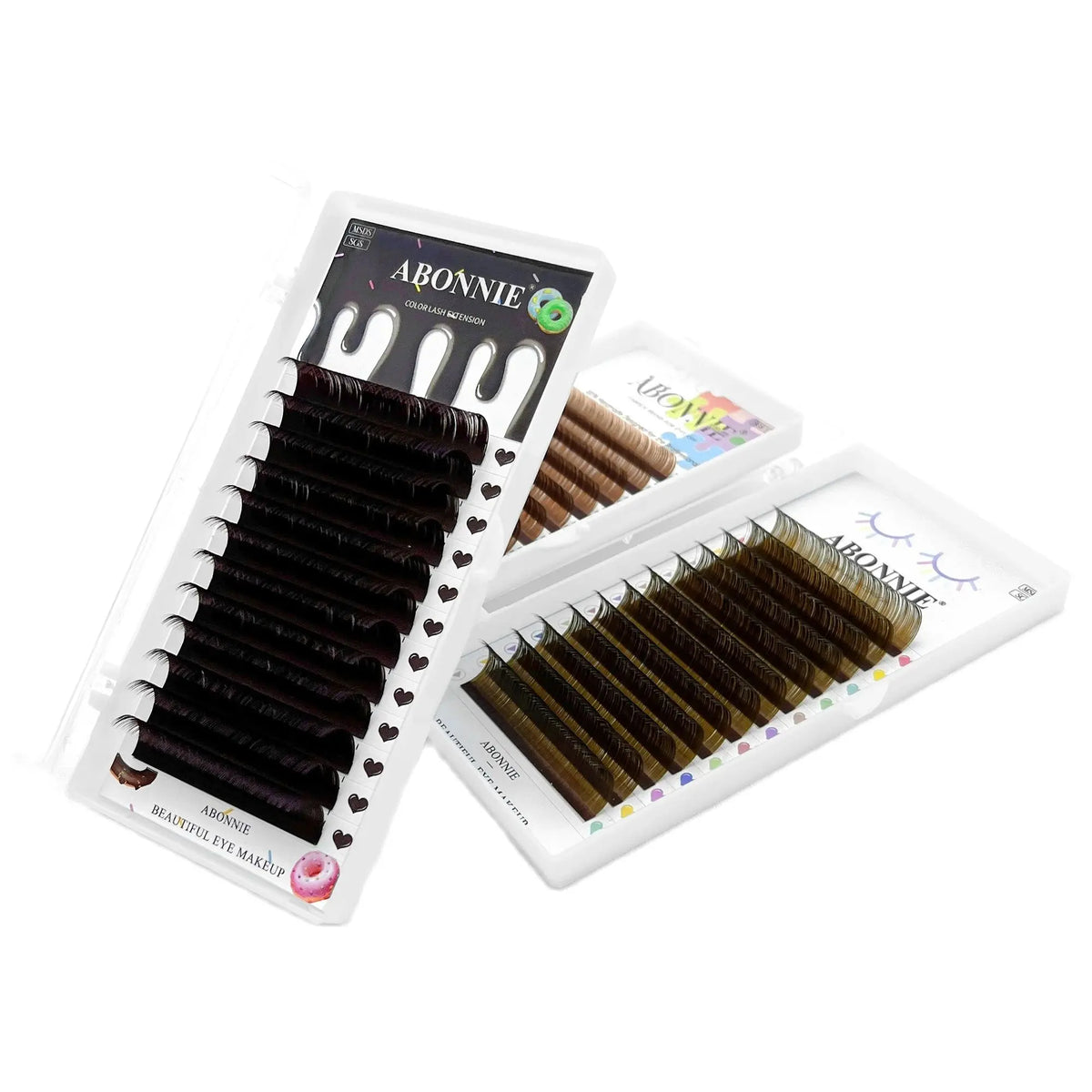 Abonnie L M Curl Brown Classic Individual Eyelashes Russian Volume Lashes