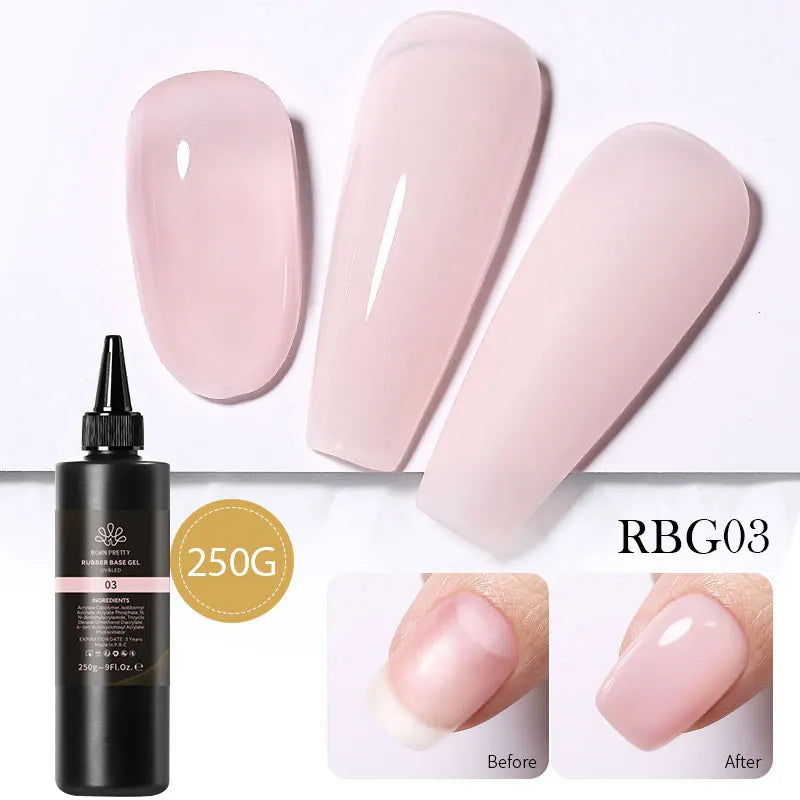 BORN PRETTY 250g Super Strong Nail Glue For False Nail Tips Press On Nails Refilled Package Base Gel Top Coat Matte Top Coat