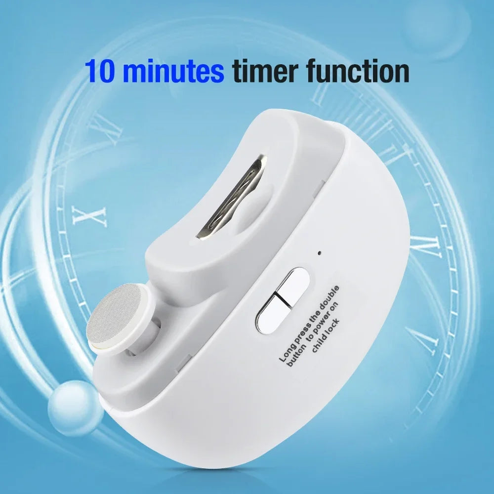 2 In 1 Automatic Electric Nail Clipper Grinder Multifunctional Portable Nail Trimmer Polishing Machine USB Rechargeable Manicure