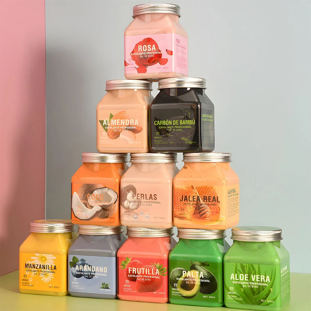 Body Fragrance Scrub 350ML Exfoliating Bodyscrub Bath Salt Rice Shower Gel Coffee