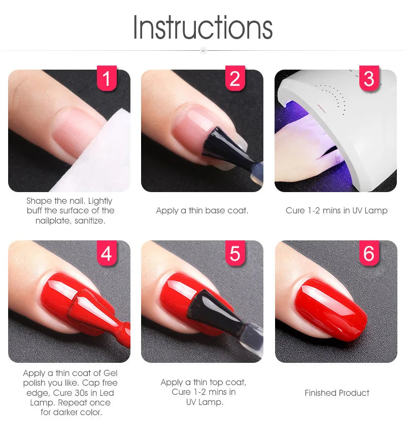 9ml*6pcs CANNI Nail Gel Polish Set TPO FREE Jelly Nude Pink Rubber Base Reinforce UV Construction Gel Soak off UV LED Gel Kit