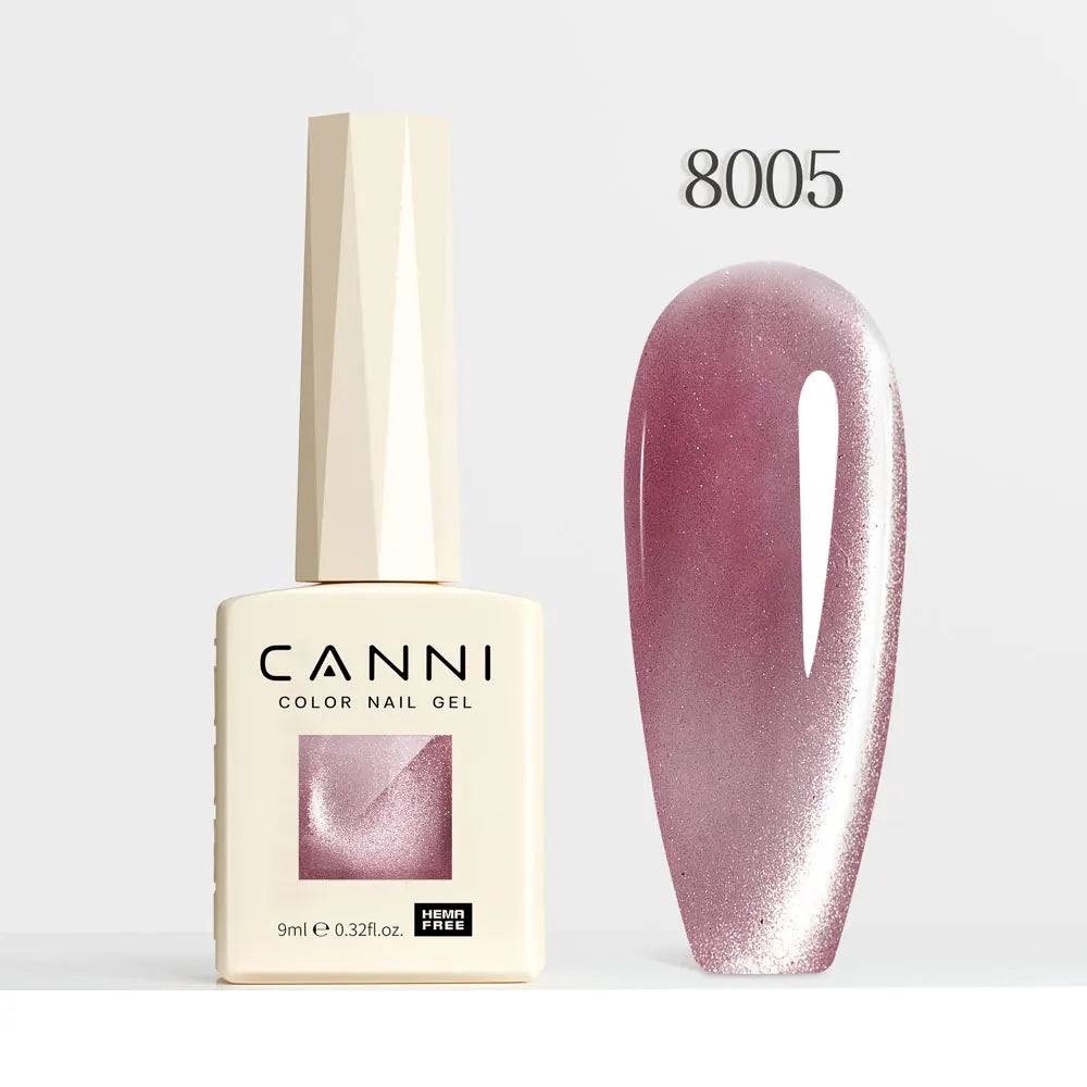 CANNI TPO/HEMA FREE Cat Eye Gel Nail Polish 9ml 48 Colors High Gloss UV-Removable Nail Art for Salon & DIY Manicure