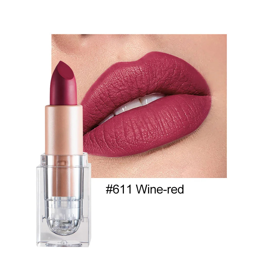 HANDAIYAN Matte Nude Lipstick Velvet Finish Long Lasting Waterproof Korean Beauty Cosmetic Makeup Gift for Women