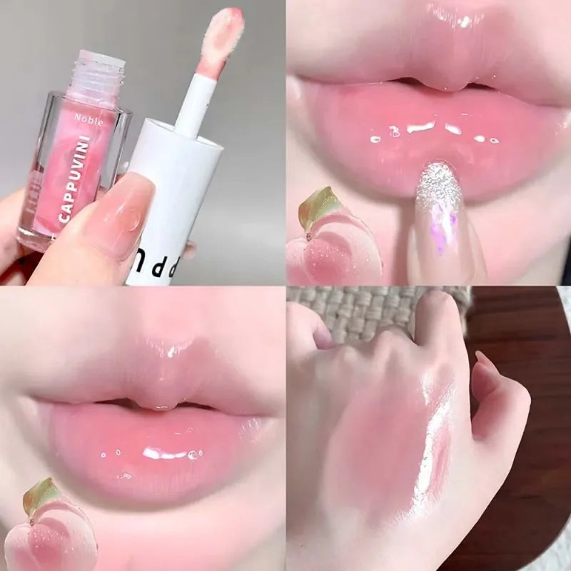 Clear Grey Purple Lip Gloss Temperature Changing Waterlight Mirror Lip Glaze Crystal Tint Plumper Moisturizing Lip Oil Makeup