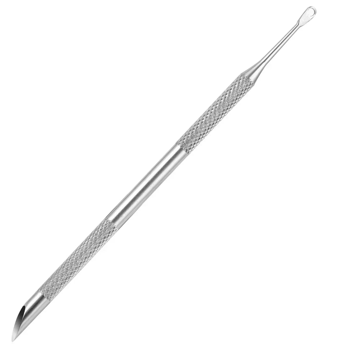 Double-ended Stainless Steel Remover Manicure Sticks Tool Bevelled Nail Grinding File Circle Beveled Head Cuticle Pusher