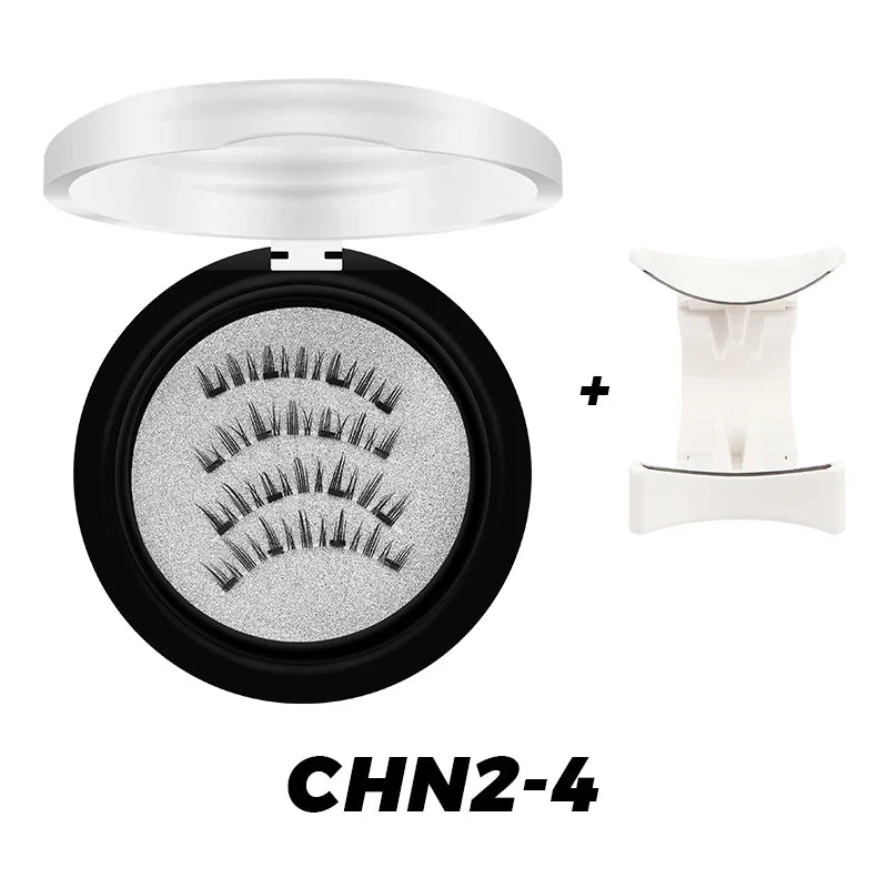 DINGSEN 1 Set Magnetic Eyelashes 3D Natural False Eyelashes Reusable Magnet Clip Set Lashes Extension Makeup Tweezers Lash Set