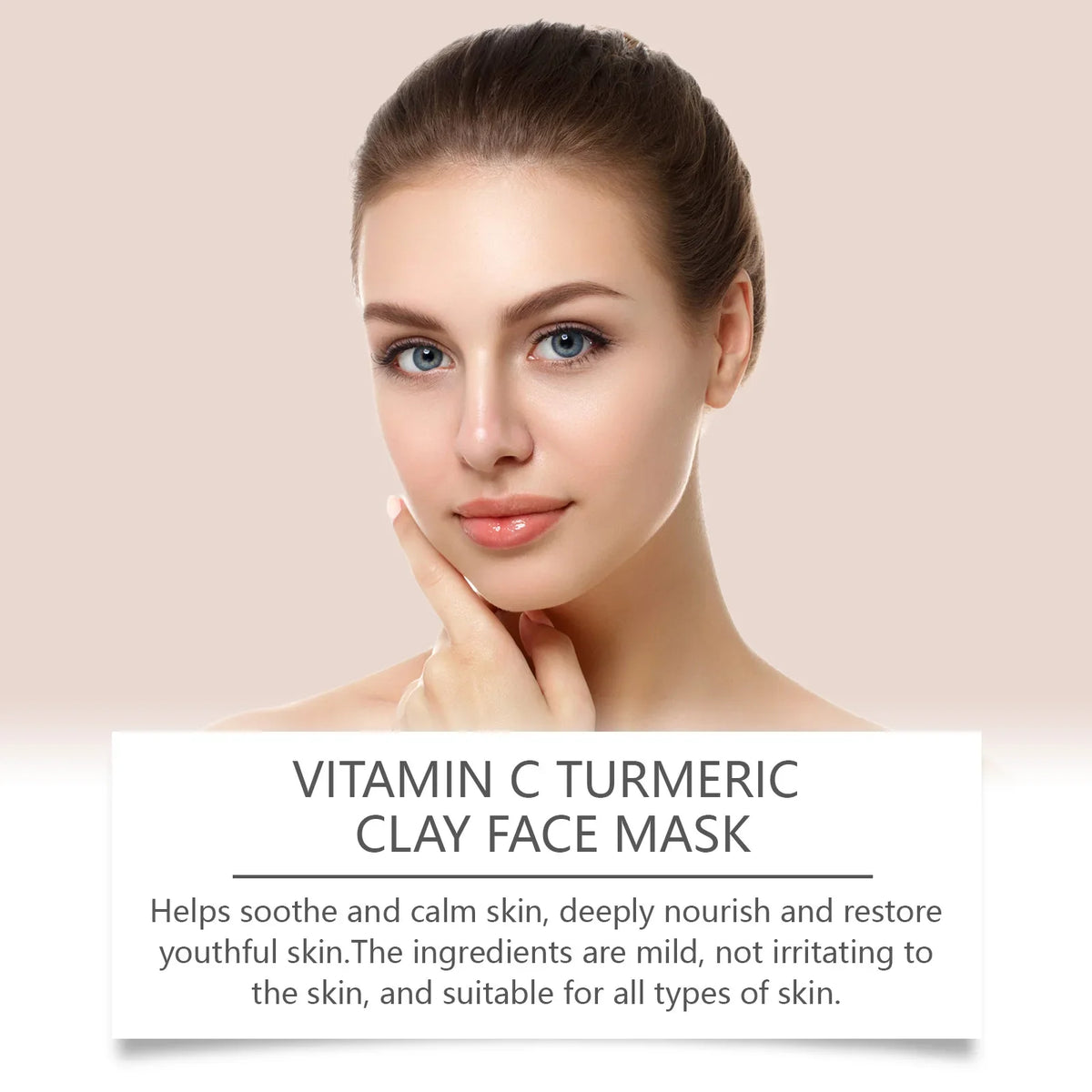 1/3/5PCS Turmeric VitaminC Clay Mask Deep Cleansing Facial Improves Dark Spots Hydrating Skin Care Tightens Skin Evens Skin Tone