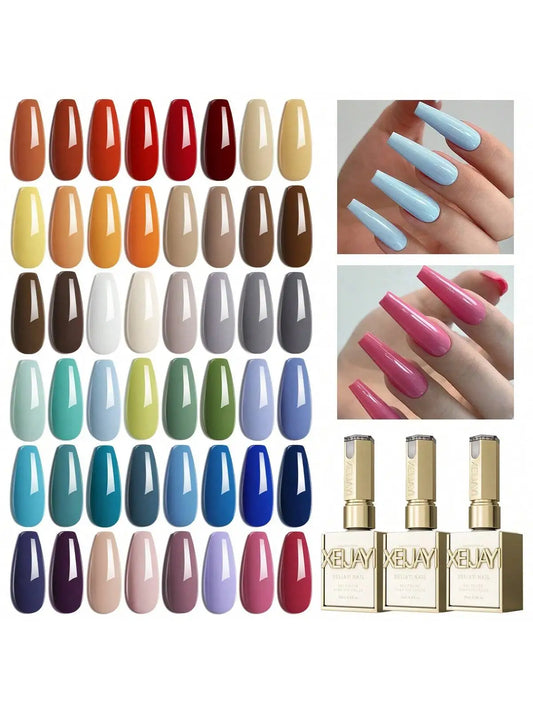 6-Color Gel Nail Polish Set, UV LED Soaking Nail Gel, Semi-Permanent, DIY Salon Quality Nail Art Gel For Spring And Summer