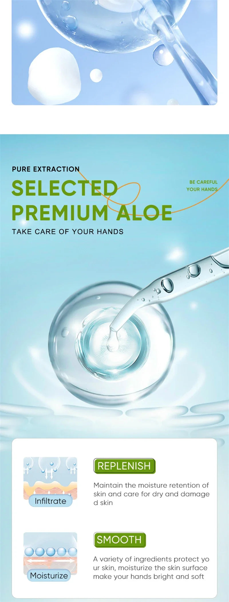 Aloe Vera Nourish Hand Cream Refreshing Hydrate Moisturize Fast Absorb Soften Dry Hands Restore Natural Skin Radiance Lotion