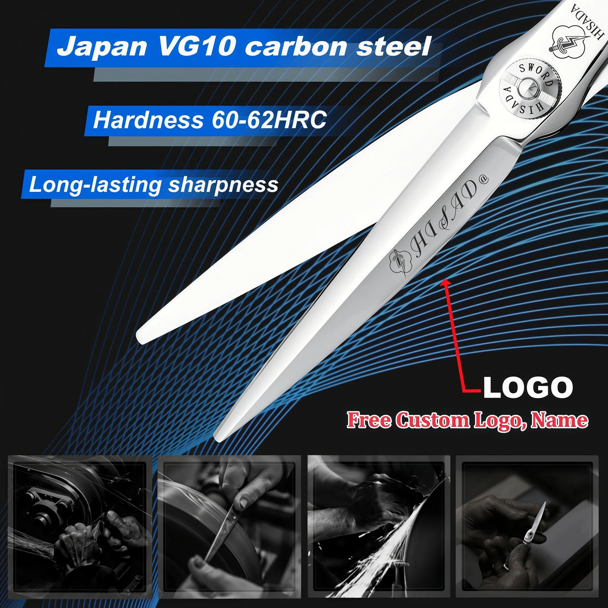 Hairdressing Scissors 6.0, 6.5, 7.0 Inch Tijeras Peluquería Profesional, VG10 Material, Japonesa Artesanal, Professional Scissor