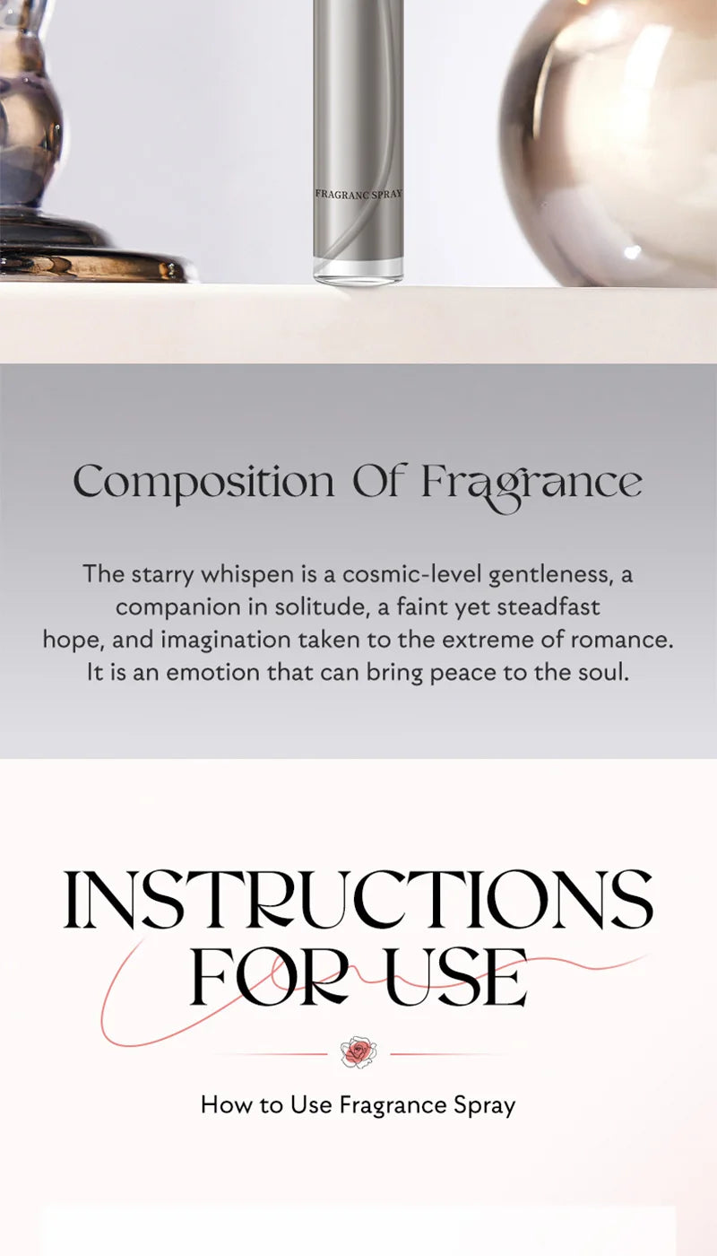 Fragrance spray set, long-lasting fragrance, 4-piece pack, hair fragrance spray, floral fragrance spray