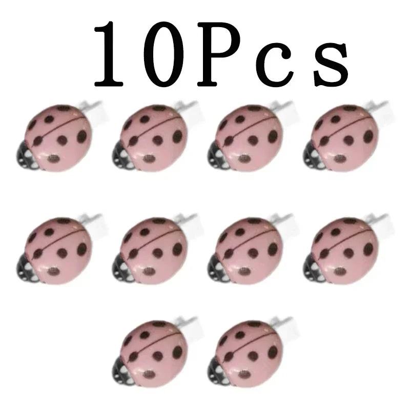 10/20Pcs Ladybug Hair Clips, Animal Insect Hair Clips Back To School Hair Accessories, For Hair Decoration