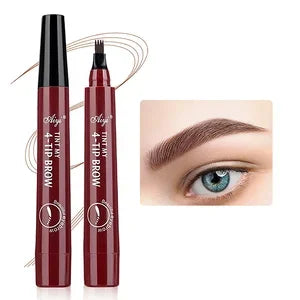 4-Tip Microblading Eyebrow Pencil – Waterproof, Smudge-Proof, Natural Hair-Like Strokes for Fuller Brows