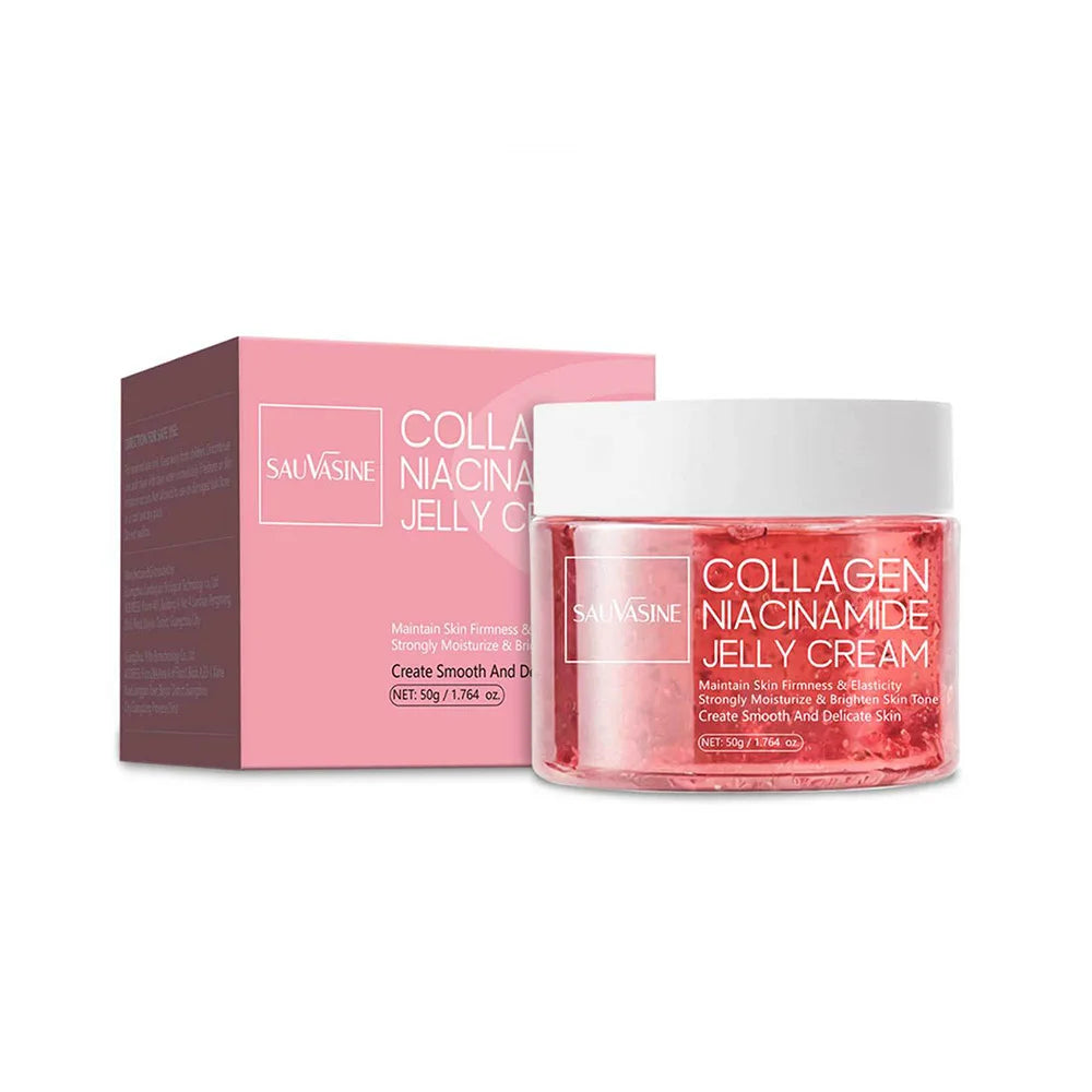50g Collagen Niacinamide Jelly Cream Deep Moisturizing Pore Shrinking Brightening Niacinamide Gel Lifting Firming Face Skincare
