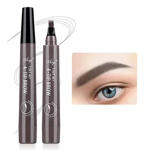 4-Tip Microblading Eyebrow Pencil – Waterproof, Smudge-Proof, Natural Hair-Like Strokes for Fuller Brows
