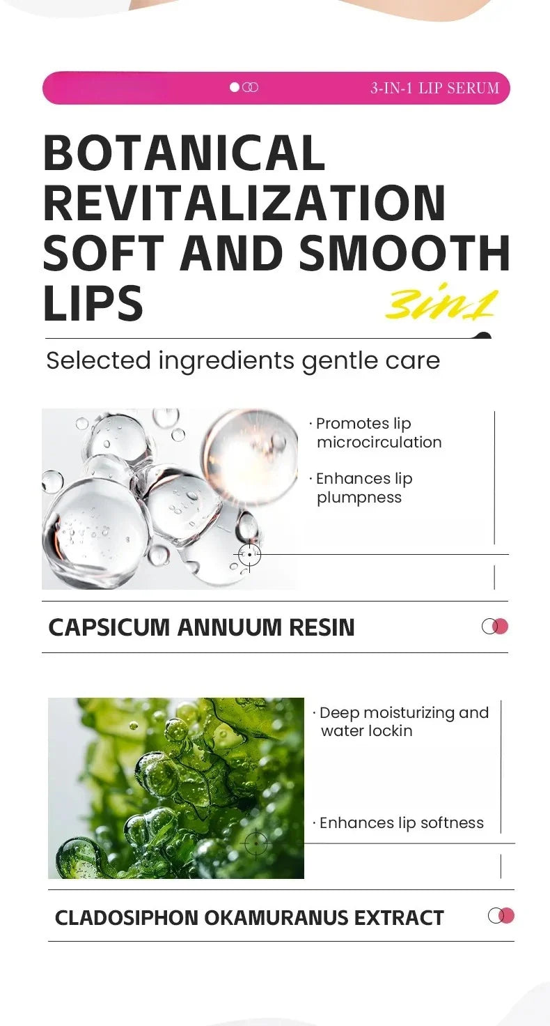Instant Plumping Lip Essence Oil Increase Lip Elasticity Long-lasting Moisturize Nourishing Lip Plumper Gloss Sexy Beauty Makeup