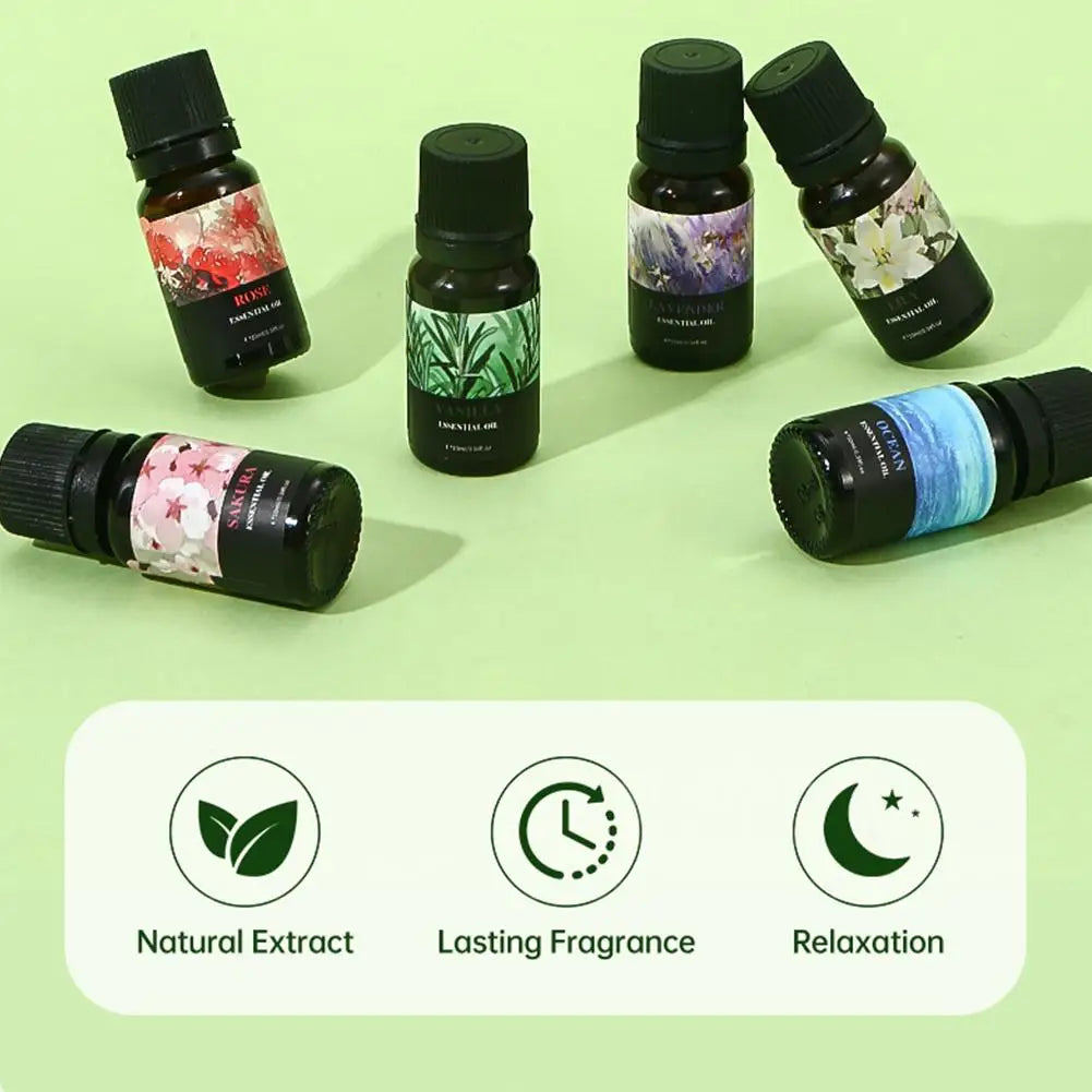 15 Scents Water Soluble Fragrance Oils - 10ml Aromatherapy Oil for Diffuser, Room Deodorizer, Air Freshener, Home & Car