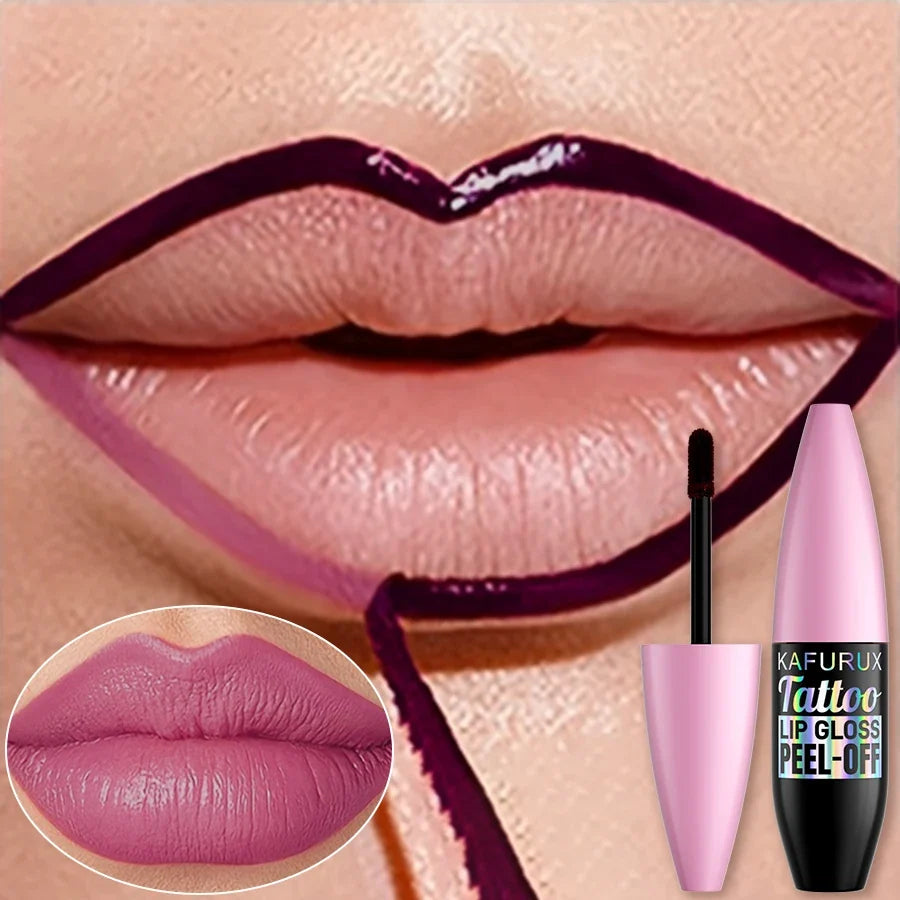 7 Colors Waterproof Lip Tint Peel Off Lip Liner Tattoo Lipgloss Long Lasting Matte Pink Red Brown Contour Makeup Lips Stain Gift