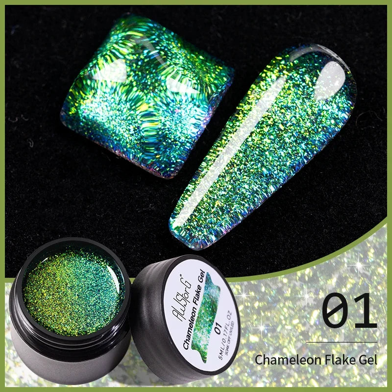 AWStorG 5ML Super Silver Metallic Gel Nail Polish Metal Effect Painting Gel Chromes Varnis Semi Permanent for Nail DIY