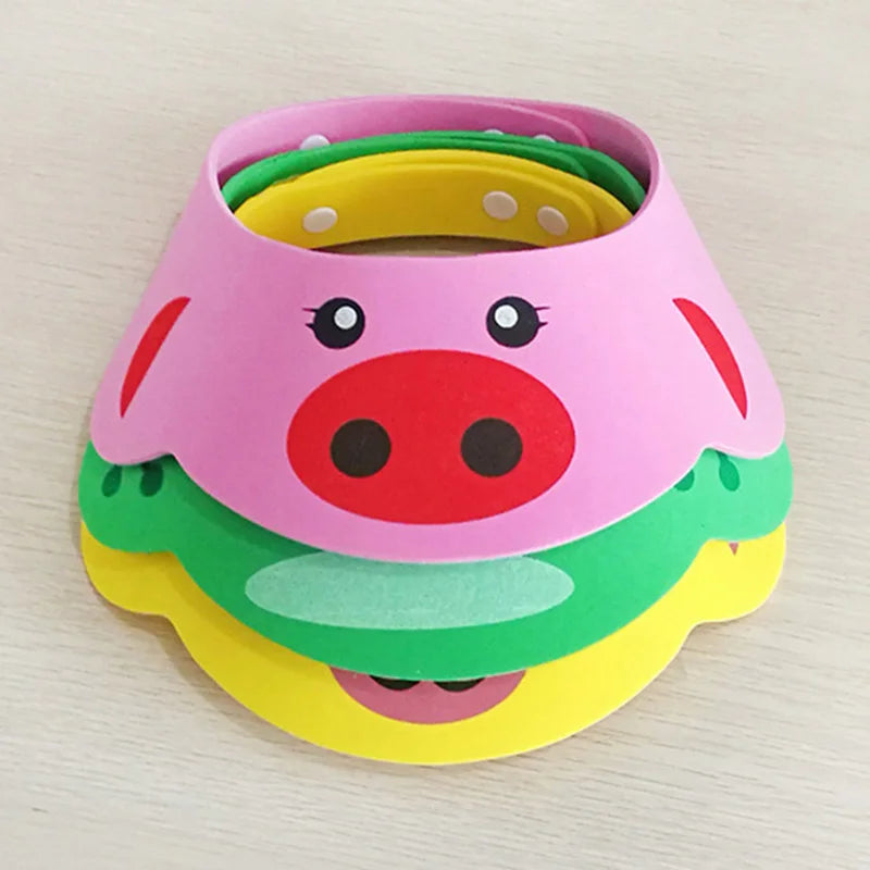 Baby cartoon hair washing, water blocking, ear protection hat, baby shower cap, washing and protection tools