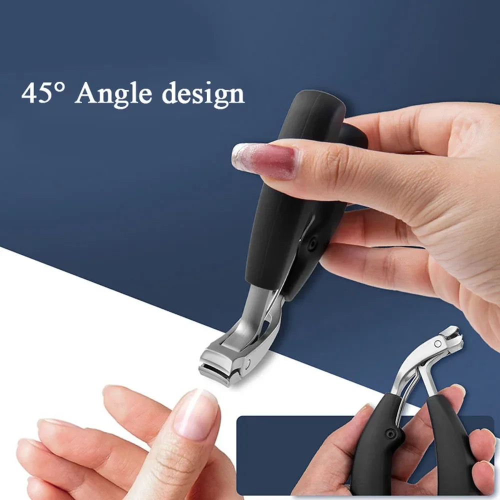 Heavy-Duty Nail Clippers Wide Jaw Opening Fingernail Clipper Thick Hard Toenail Cutter Inclined Arc Blade Manicure Scissor Tools