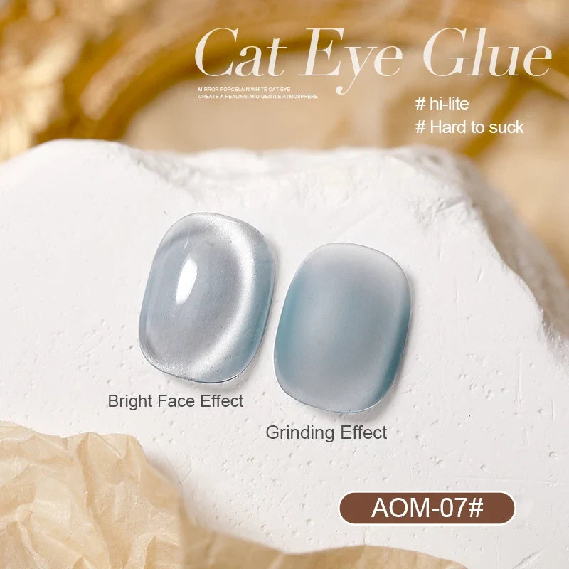 AS 15ml Mint Green Color Cat Magnetic Gel Nail Polish Sparkle Glitter Gel Varnish Semi Permanent for Summer Manicure DIY Gift